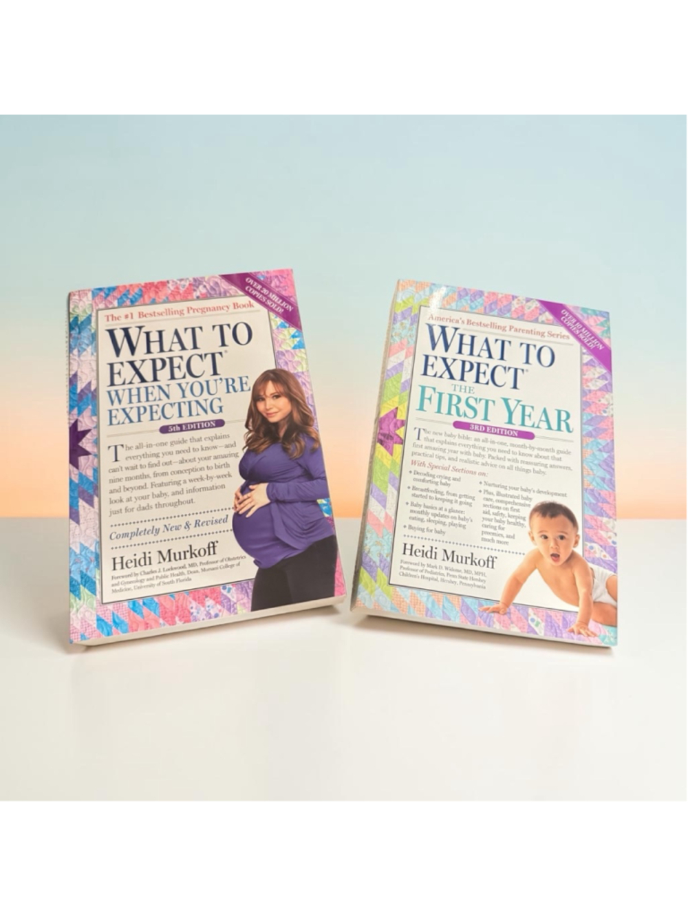 Heidi Murkoff What to Expect When You're Expecting & The First Year Pink Blue